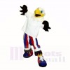Lächelnd Weiß Freiheit Adler Maskottchen Kostüme Karikatur