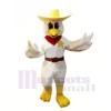 Cowboy Hähnchen mit Gelb Hut Maskottchen Kostüme Tier