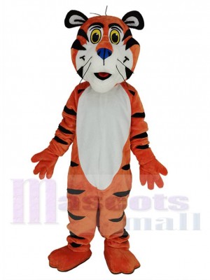 Orange Tony der Tiger Maskottchen Kostüm mit blauer Nase Tier