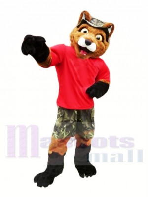 Fuchs mit rot T-Shirt Maskottchen Kostüme Tier