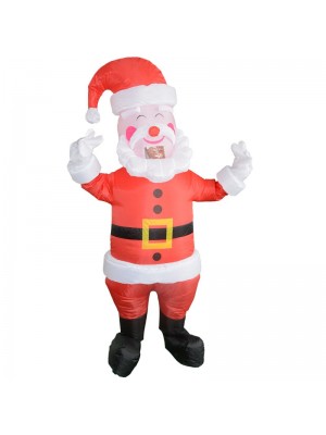 Santa Claus mit Gelb Gürtel Aufblasbar Kostüm Halloween Weihnachten Kostüm zum Erwachsene