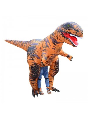Super T-Rex Dinosaurier Aufblasbar Kostüm Tyrannosaurus Halloween Weihnachten Bodysuit zum Erwachsener/Teenager/Kind