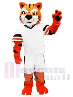 Sportlicher kraftvoller Tiger Maskottchen Kostüm