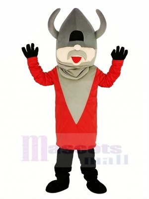 Madcap Wikinger mit rot Mantel Maskottchen Kostüm Menschen