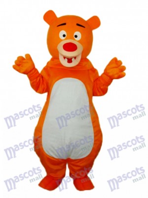 Kurzhaarige Orange Bär Maskottchen Erwachsenen Kostüm Tier