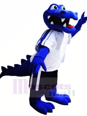 Blaues Alligator Maskottchen kostümiert Tier