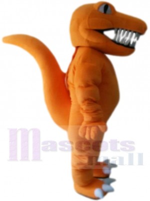 Heftiger orangefarbener Dinosaurier Maskottchen-Kostüm Tier
