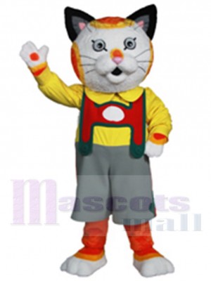 Huckle Katze Maskottchen-Kostüm Karikatur