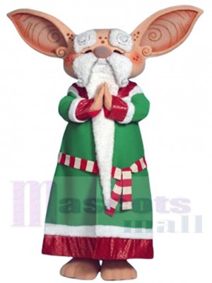 Langbart Santas Sensei Maskottchen-Kostüm Karikatur