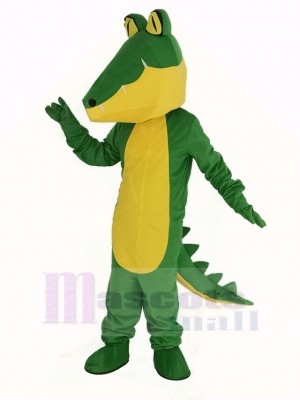 Krokodil mit Gelb Bauch Maskottchen Kostüm
