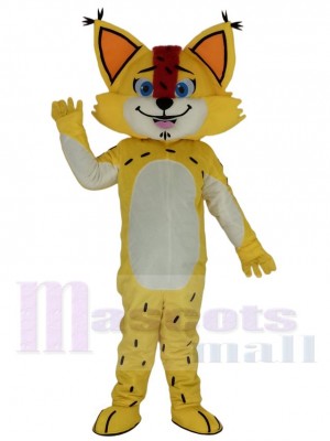 niedlich gelb Leopard Maskottchen Kostüm College