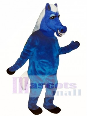 Blau Horaz Pferd Maskottchen Kostüm Tier