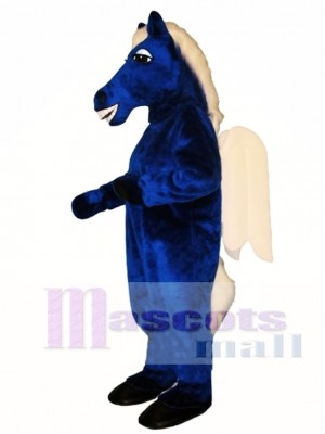 Niedlich Blau Pegasus Pferd Maskottchen Kostüm Tier