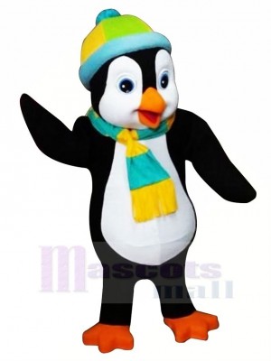 Pinguin mit Bunt Hut Maskottchen Kostüme Karikatur