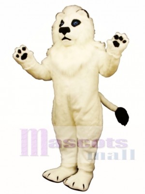 Weiß Löwe Maskottchen Kostüm Tier