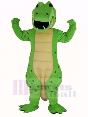 Leistung Grün Krokodil Maskottchen Kostüm Tier