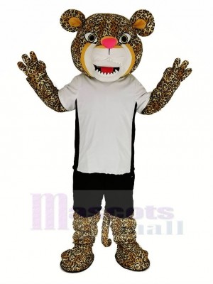 Leistung Jaguar mit T-Shirt Maskottchen Kostüm Tier