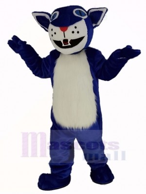 Dunkel Blau Wilde Katze Maskottchen Kostüm Tier