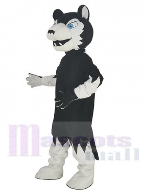 Schwarz Wolf Spieler Maskottchen Kostüm Tier