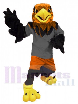 Agiler Falke Maskottchen-Kostüm Tier mit Orangenkopf