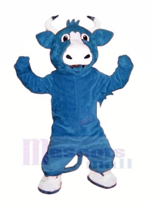 glücklich Blau Stier Maskottchen Kostüme Billig