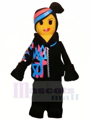Lego Mädchen Held Maskottchen Kostüm Karikatur