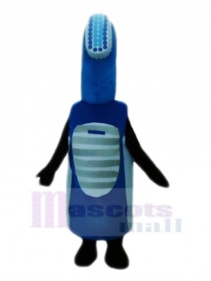 Blau Elektrisch Zahnbürste Maskottchen Kostüm Karikatur