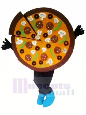 Lecker Pizza Maskottchen Kostüm Karikatur