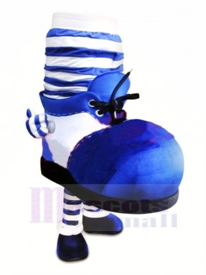 Blau Schuh Maskottchen Kostüm Karikatur
