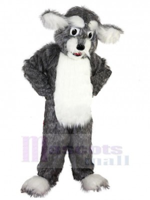 Komischer grauer Hund Fursuit Maskottchen Kostüm Tier