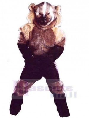 Listiger brauner Wolf Maskottchen Kostüm Erwachsene