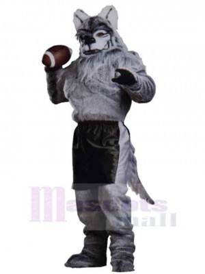 Hohe Qualität Plüsch grauer Wolf Maskottchen Kostüm Tier
