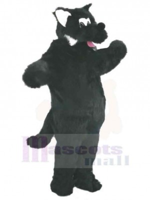Ungezogener schwarzer Wolf Maskottchen Kostüm Tier