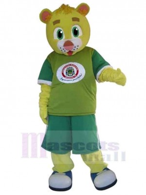 Kleiner Tiger Maskottchen Kostüm Tier mit grünen Augen