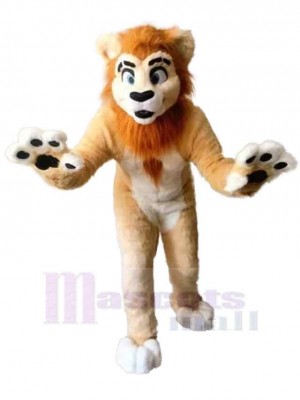 Frecher brauner Löwe Maskottchen-Kostüm Tier