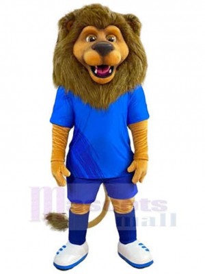 Glücklicher Sport-Löwe Maskottchen-Kostüm Tierischer Erwachsener