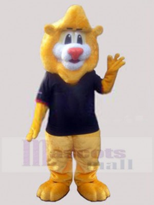 Plüsch Gelber Löwe Maskottchen-Kostüm Tierischer Erwachsener