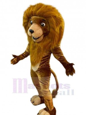 Umreifender brauner Löwe Maskottchen-Kostüm Tier