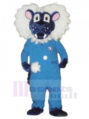 Blauer und weißer Löwe Maskottchen-Kostüm Tier