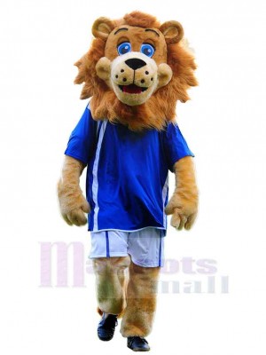Blaue Augen-Sport-Löwe Maskottchen-Kostüm Tier