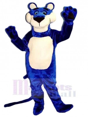Glücklicher blauer Panther Maskottchen-Kostüm Tier