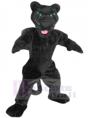 Starker schwarzer Panther-Erwachsener Maskottchen-Kostüm