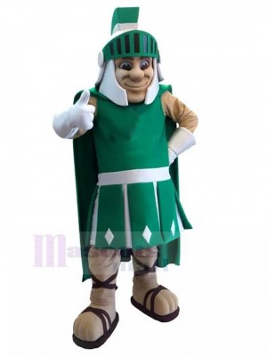Grün spartanisch Trojaner Ritter Maskottchen Kostüm Menschen