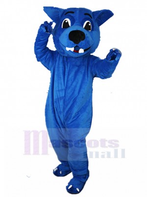 Ungeschickt Blauer Wolf Maskottchen-Kostüm Tier