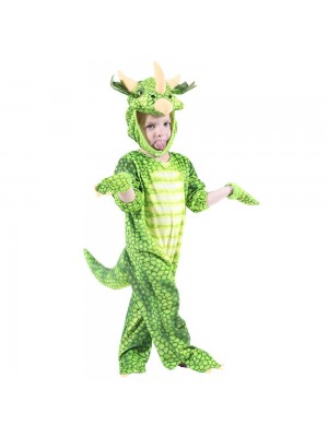 Grün Triceratops Dinosaurier Kostüm Dinosaurier Overall Halloween Weihnachten Kleid oben Geschenk zum Kind