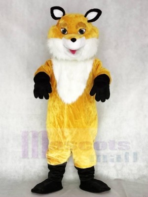 Neues gelbes Fox Maskottchen Kostüm mit weißer Brust