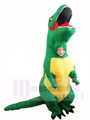 Grüne T REX Dinosaurier aufblasbare Halloween Weihnachts kostüme für Kinder