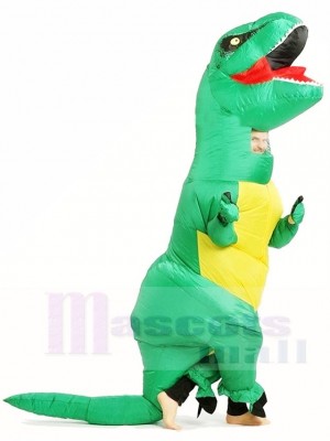 Grüne T REX Dinosaurier aufblasbare Halloween Weihnachts kostüme für Erwachsene