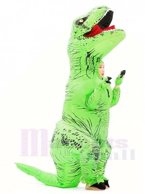 Grüne T-REX Dinosaurier aufblasbare Halloween Weihnachts kostüme für Kinder