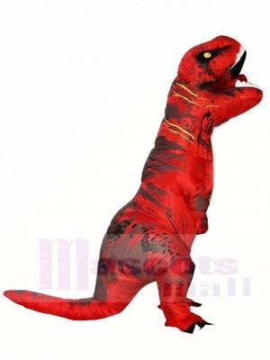 Dunkelrot T-REX Dinosaurier aufblasbares Halloween Weihnachten Kostüme für Erwachsene